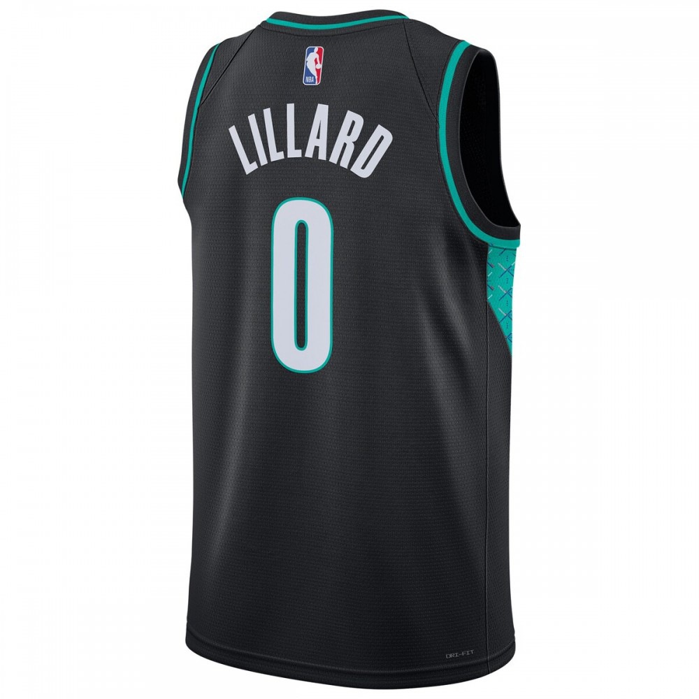 Damian Lillard Portland Trail Blazers Unisex 2022/23 Swingman Jersey - City Edition - Black-Pro Kit Vault | Brand New 26/27 Sports Jerseys